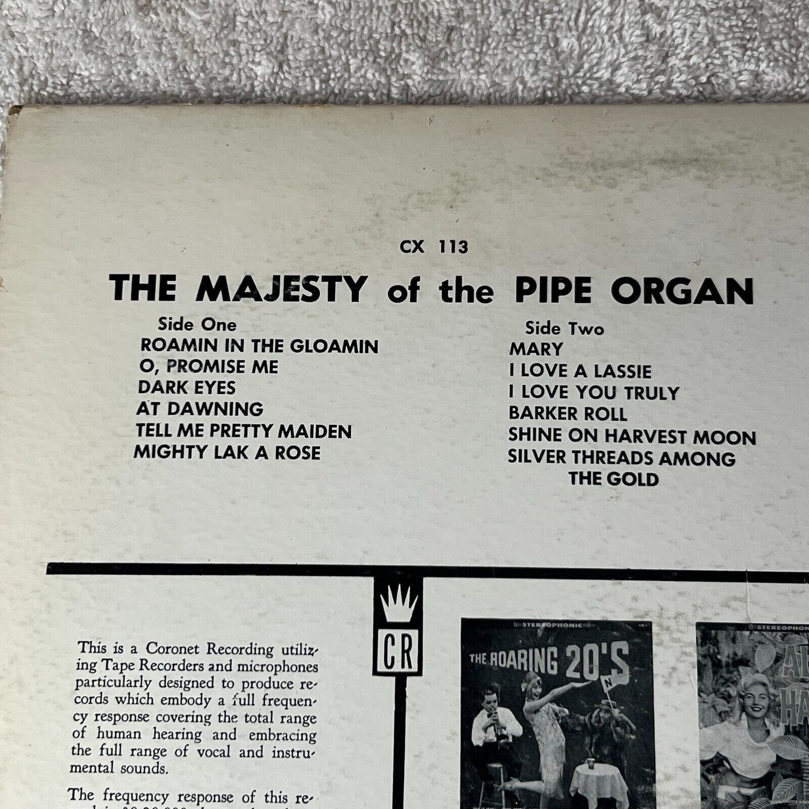 Charles Rand The Majesty Of The Pipe Organ Vinyl LP Record H7350A