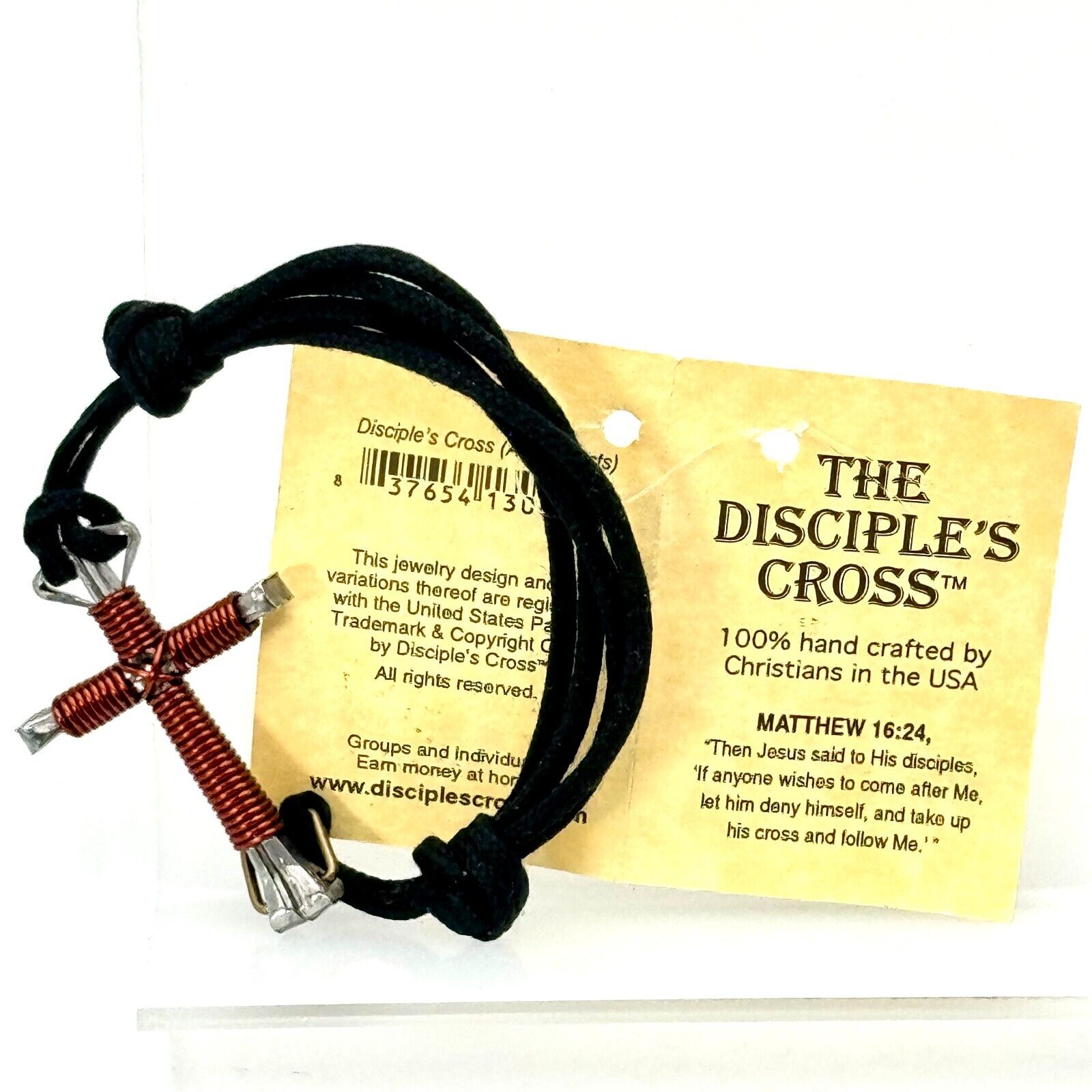 Disciple’s Cross Hand Crafted Metal USA Christian Art Bronze Bracelet NWT