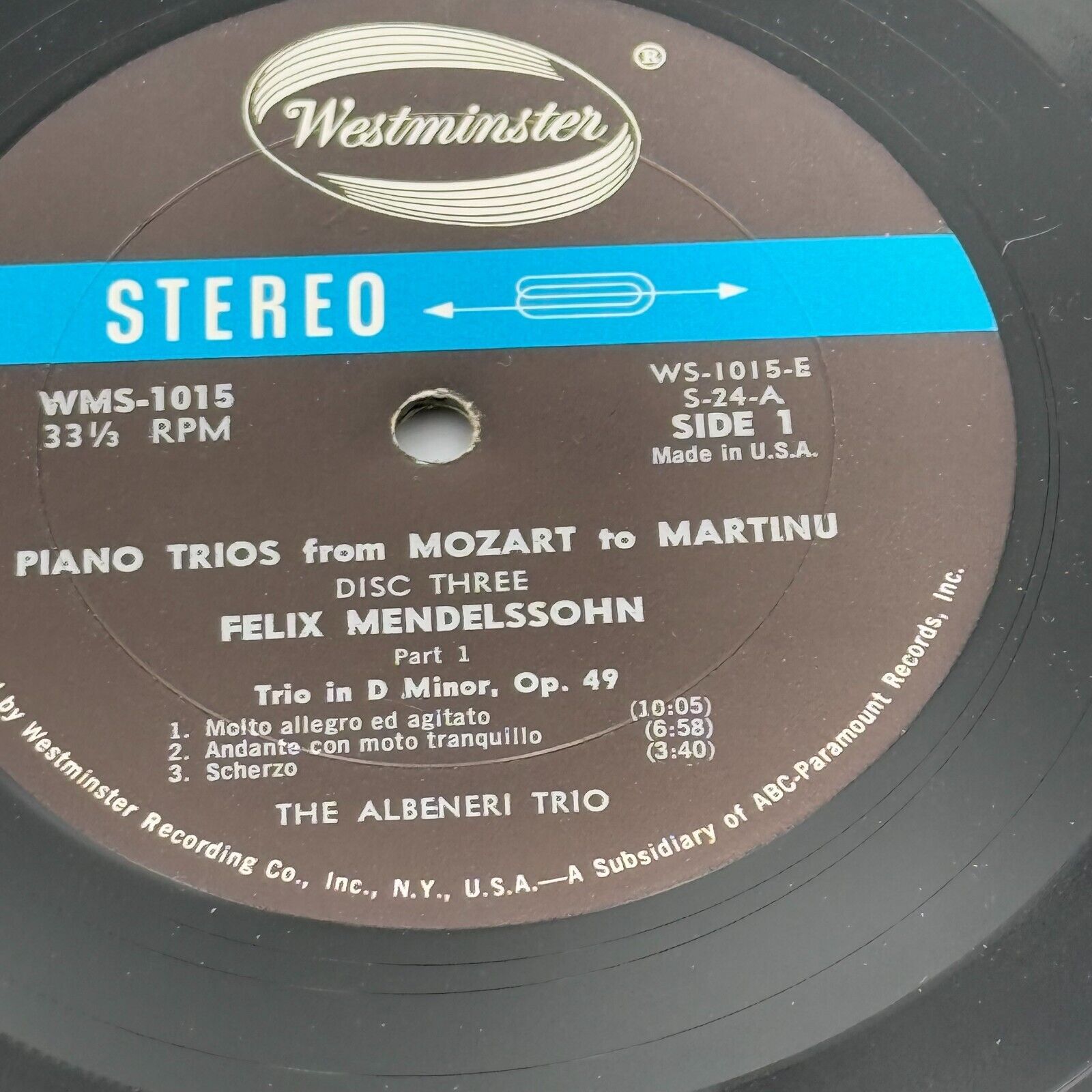 Rare Piano Trios From Mozart To Martinu The Albeneri Trio Vinyl 3LP Records