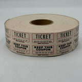 TICKET ROLLS DOUBLE Raffle & Keep SINGLE ADMIT ONE Pre-Owned Big Roll