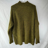 H&M Knitted Knot Jumper Sweater Olive Green Pullover L.O.G.G. Women’s Size M