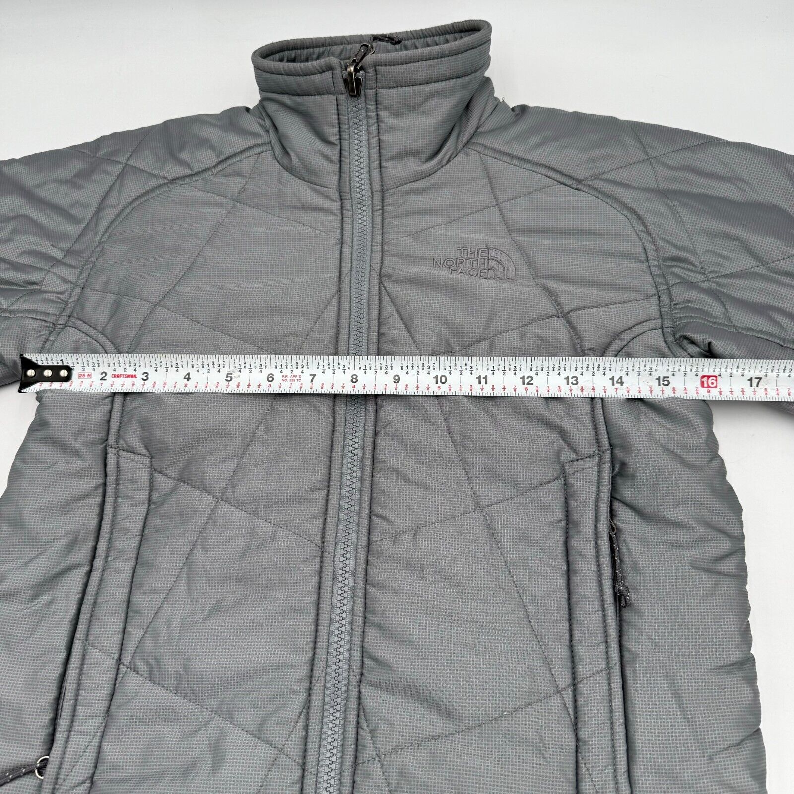 The North Face Quilted Puffer Jacket Liner Grey Lightweight Women's Size XS