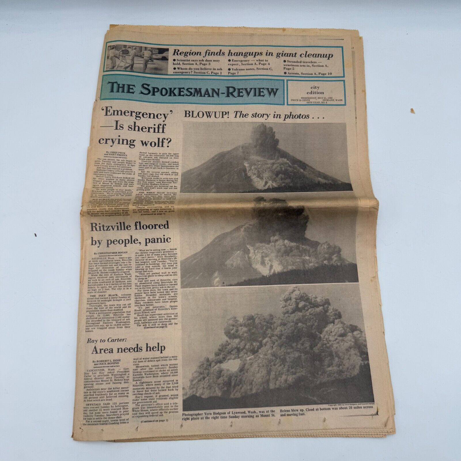 7 Issues Spokane Review Newspaper St. Helens Eruption Historic Souvenir 1980