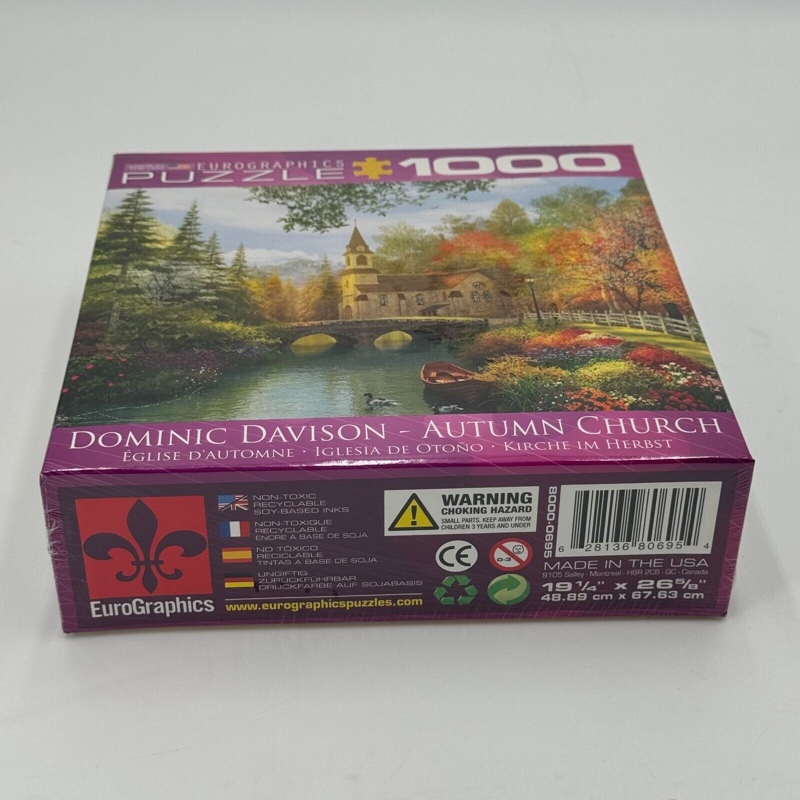 Eurographics Autumn Church Puzzle 1000 PCS Dominic Davison Fall Jigsaw New