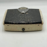Vintage 1950s/1960s Borg Black / Chrome Bubble Glass Bathroom Scale Works