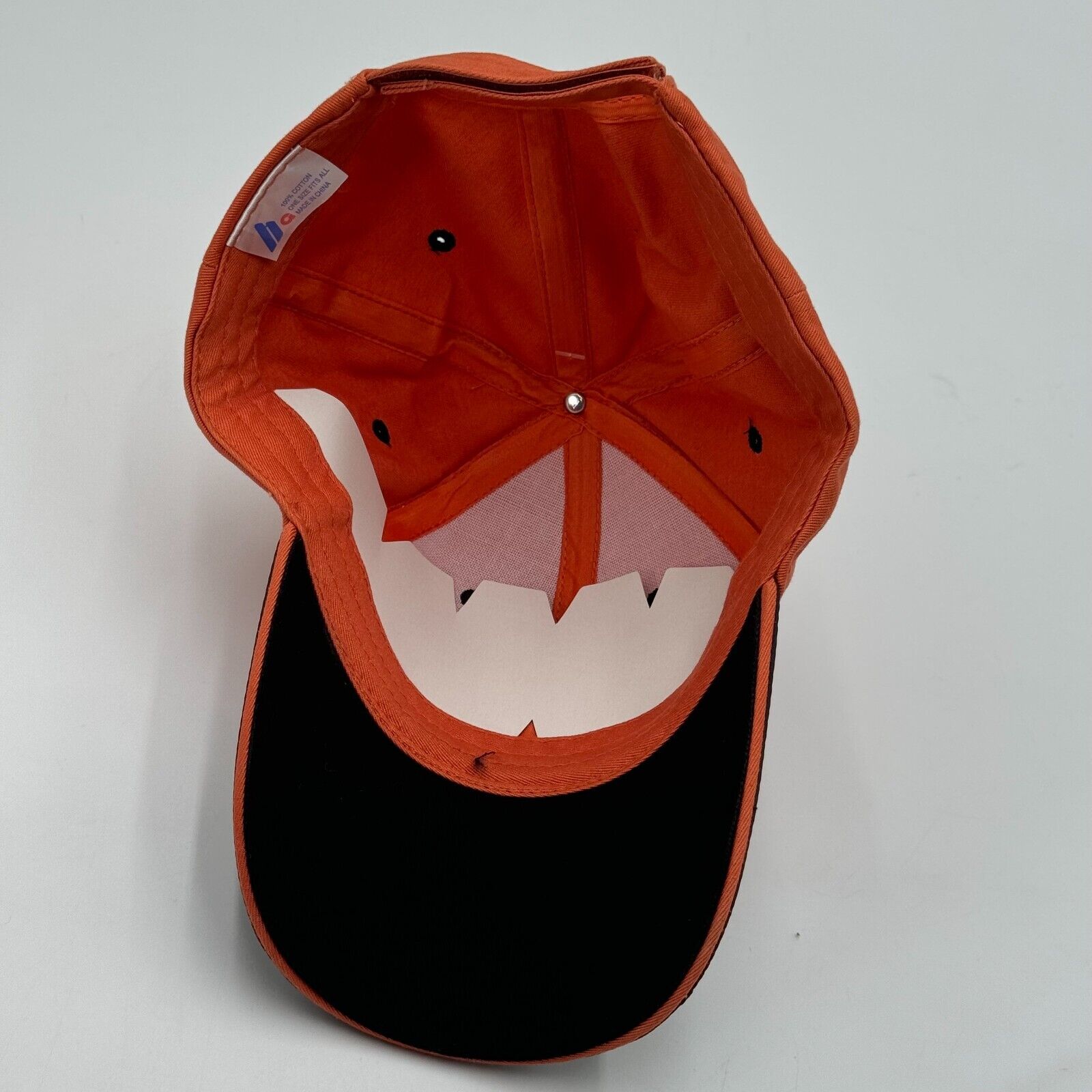 Kerusso Hat Orange Black Chapter Isaiah Motorcycle Rubber Bill One Size NWT