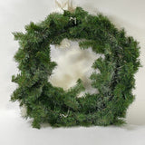 Beautiful 18” Holiday Wreath Green/White/Silver