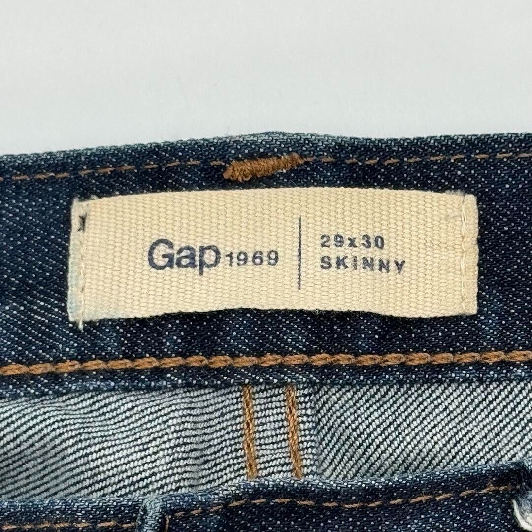 Gap 1969 Denim Blue Skinny Jeans Size 29x30