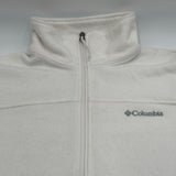 Columbia Fleece Jacket White Fast Trek II Full Zip Sweater Soft Womens Size L