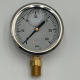 Dynamic Fluid Components Pressure Gauge CF1P-004A 0-60psi 1/4” NPT Bottom Mount