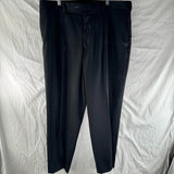 Covington Mens Dark Gray Polyester Blend Flat Front Dress Pants Size 38x30