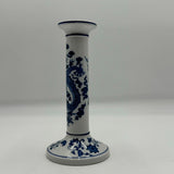 Andrea By Sadek Blue And White Ceramic Dragon Candlesticks 8in Vintage Chinese