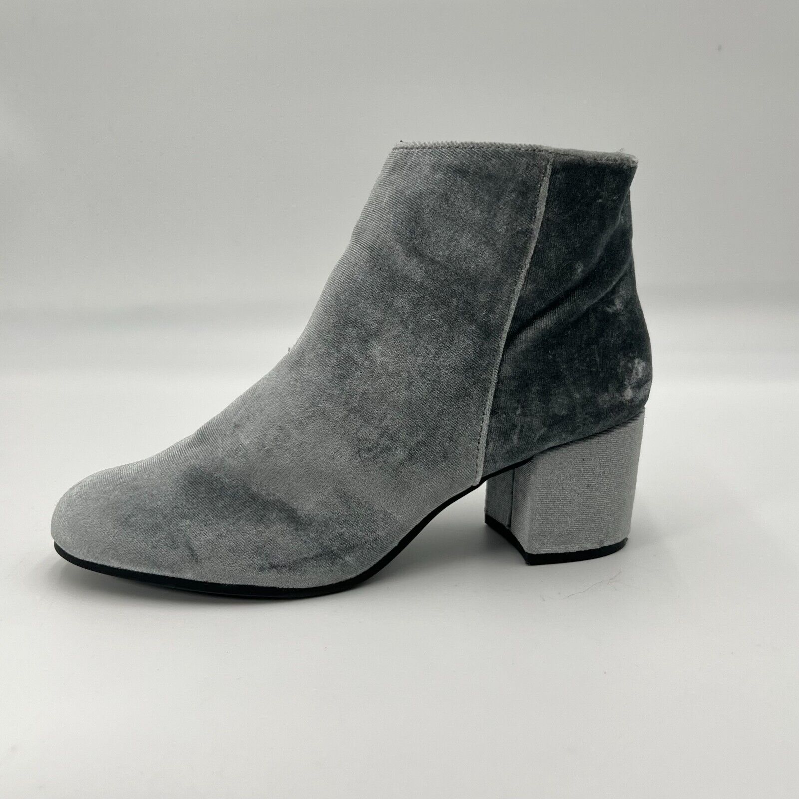 Sam Edelman Circus Grey Suede 2 inch Platform Heel Zipper Boots Womens Size 8