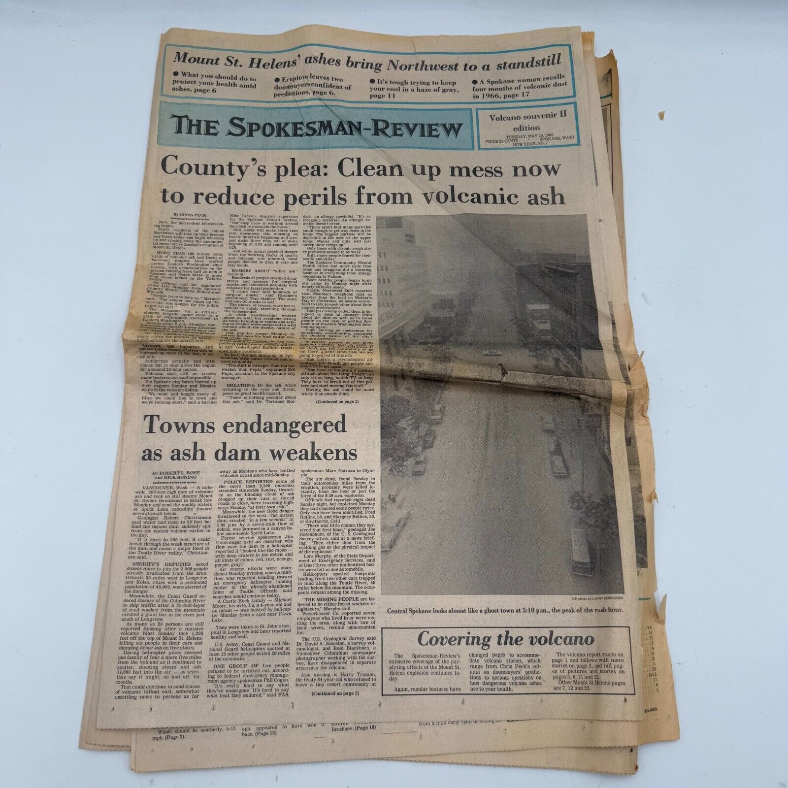 7 Issues Spokane Review Newspaper St. Helens Eruption Historic Souvenir 1980