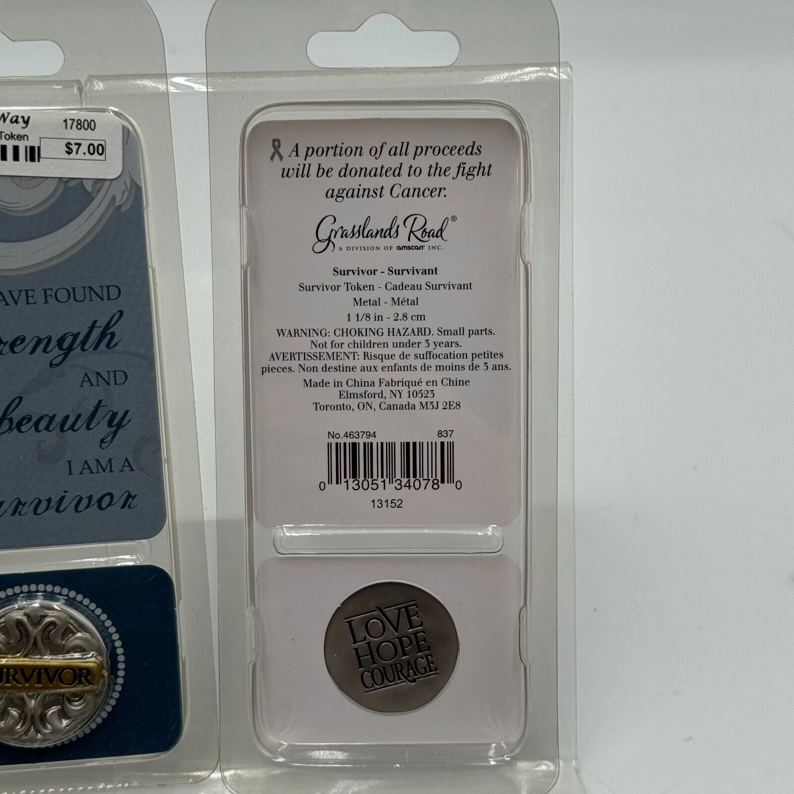 Heavens Way 10 Pack  Love Hope Courage Engraved Pocket Token Silver & Gold Coin