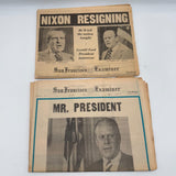 San Francisco Examiner Issues 50 51 Nixon Resigning President Ford Speech 1974