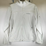 Columbia Fleece Jacket White Fast Trek II Full Zip Sweater Soft Womens Size L