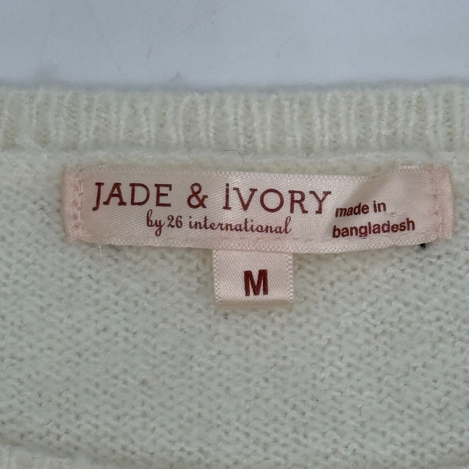 Jade & Ivory Womens Knitted Crewneck Pullover Sweater Relaxed Colorblock Size M