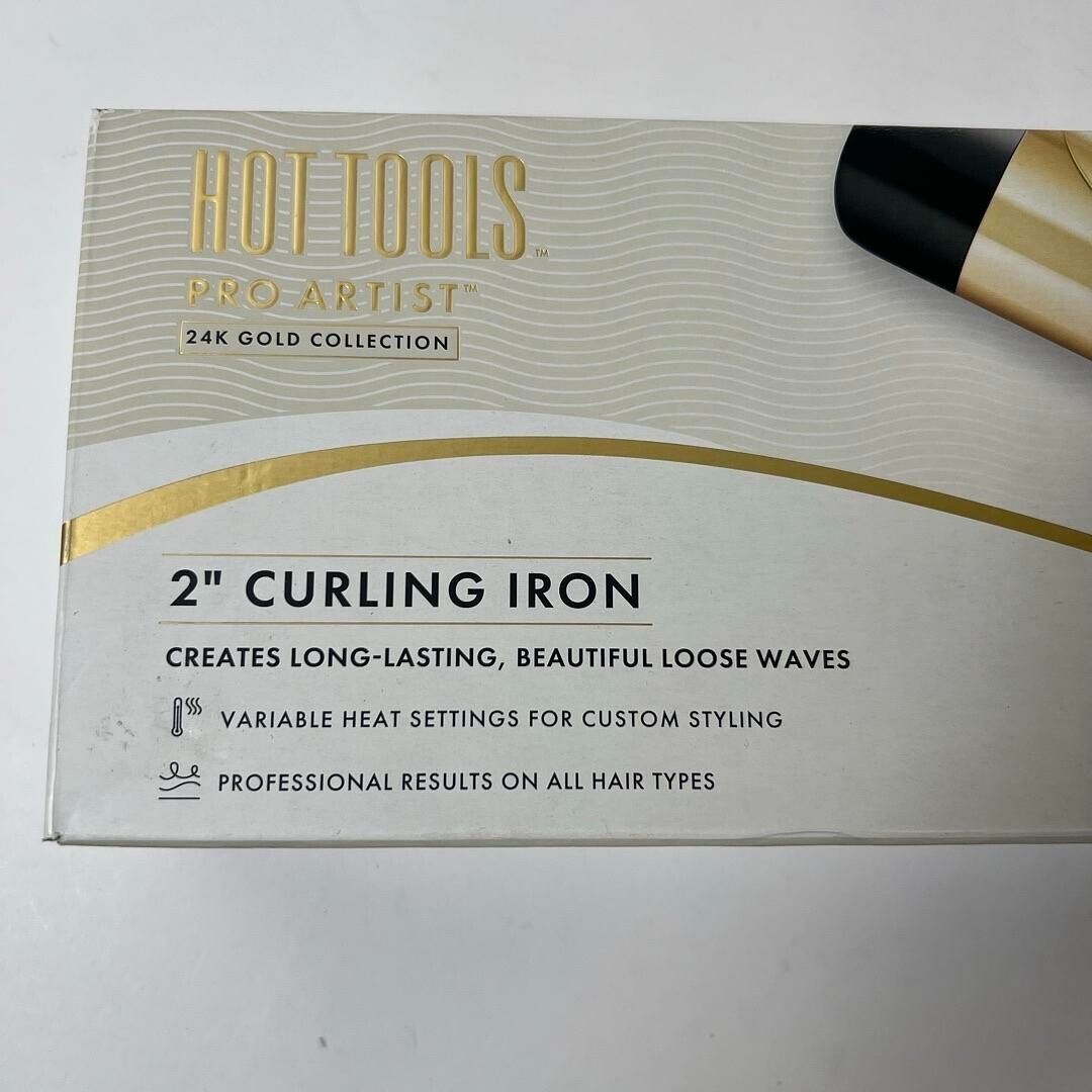 Hot Tools Pro Artist 24k Gold Collection 2” Curling Iron EASY TO USE & PORTABLE