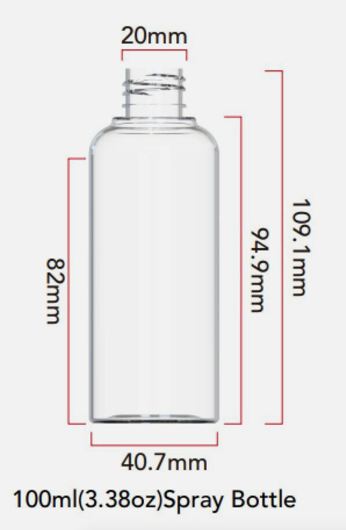 100ml (3.38 fl oz) PET Plastic Round Bottles 20/410 Neck Flip Cap - 5,000 Pack