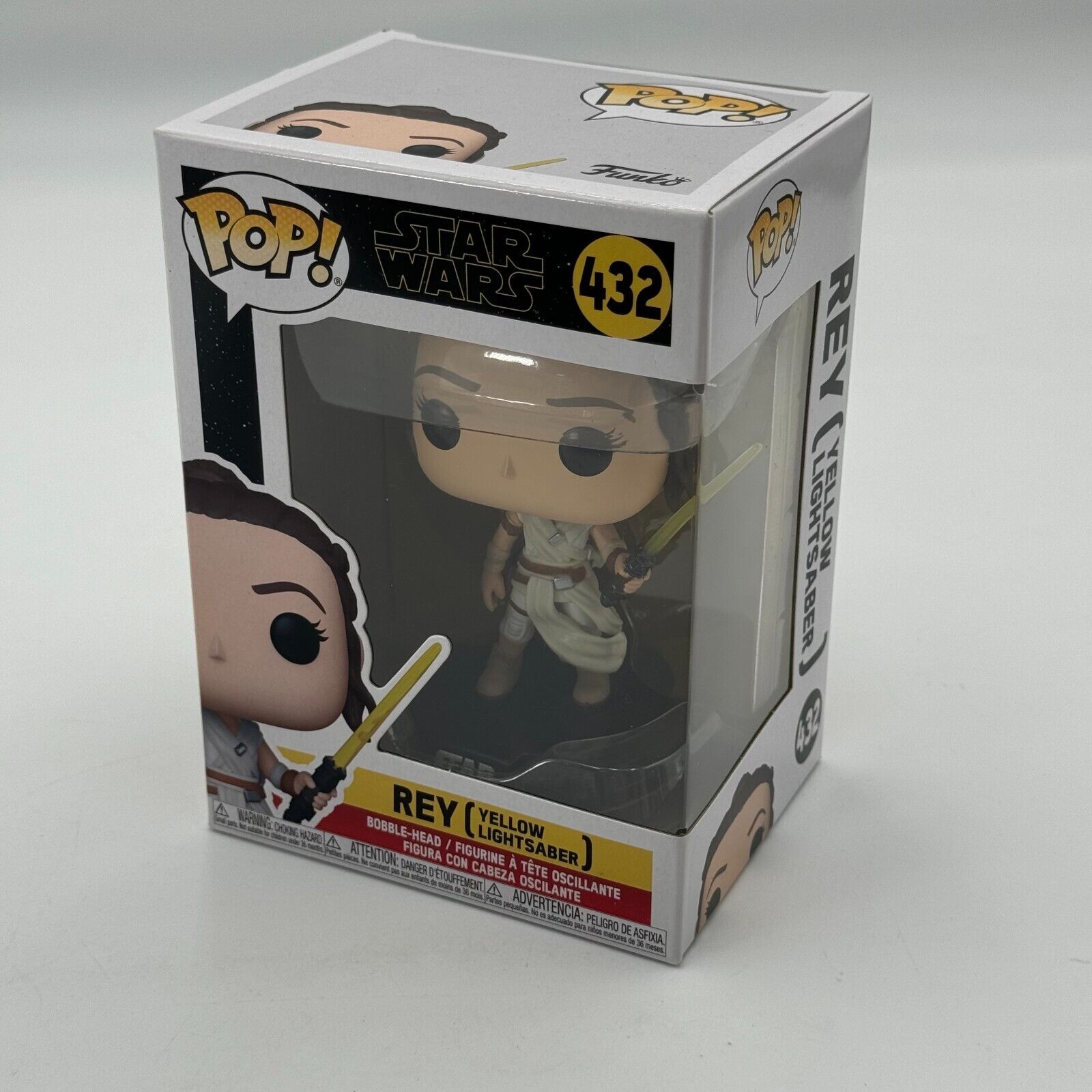 Funko Pop! Star Wars - Rey Yellow LightSaber #432 Bobblehead Disney New In Box