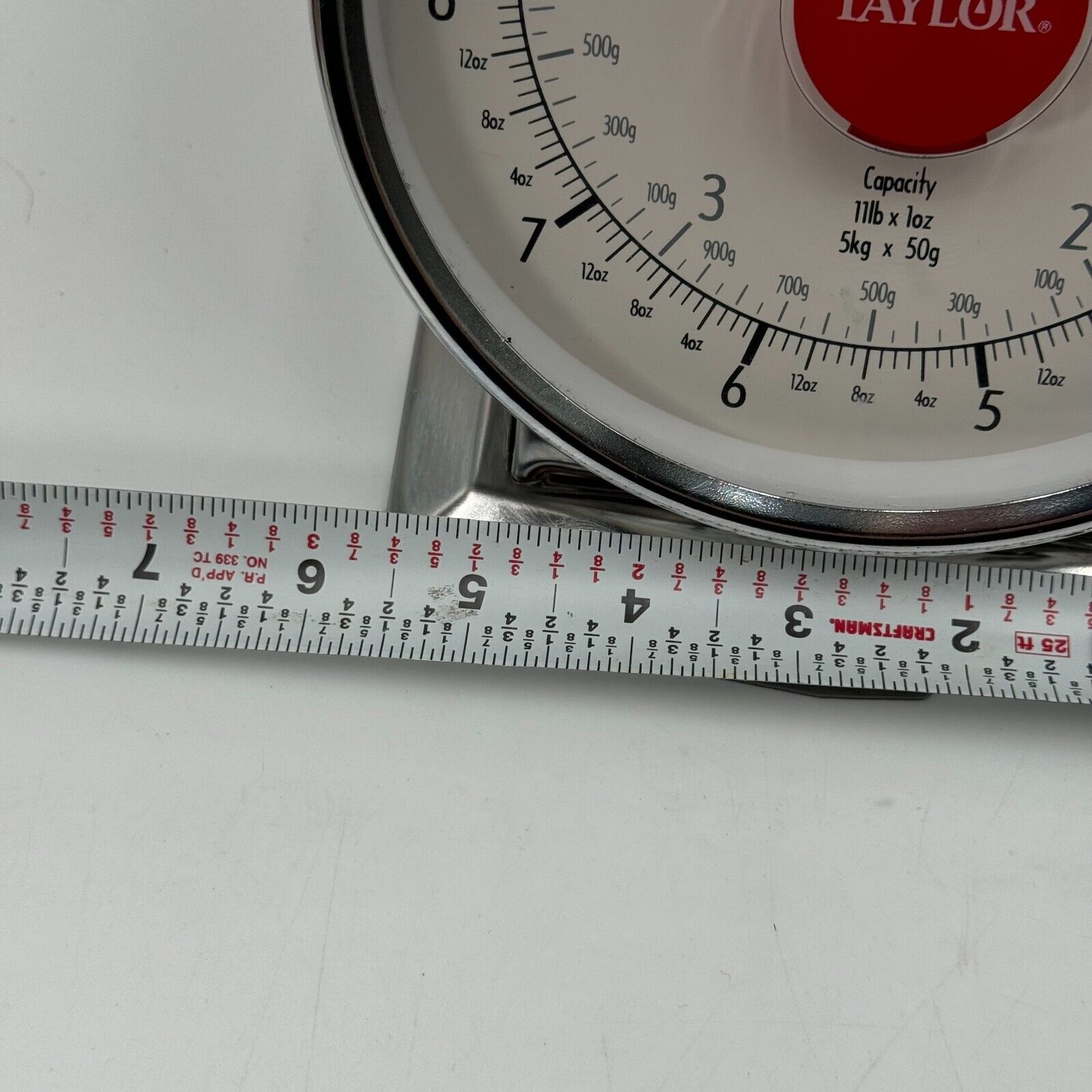 Taylor Scale Weighs up to 11 lbs Measures in Grams and Ounces Mechanical Retro