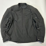 Street & Steel Mens Armored Black Motorcycle Zip Up Leather Jacket Size 4XL