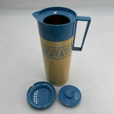 Genuine Aladdin Beverage Butler Blue & Cream Thermos With Lid & Stopper 4460