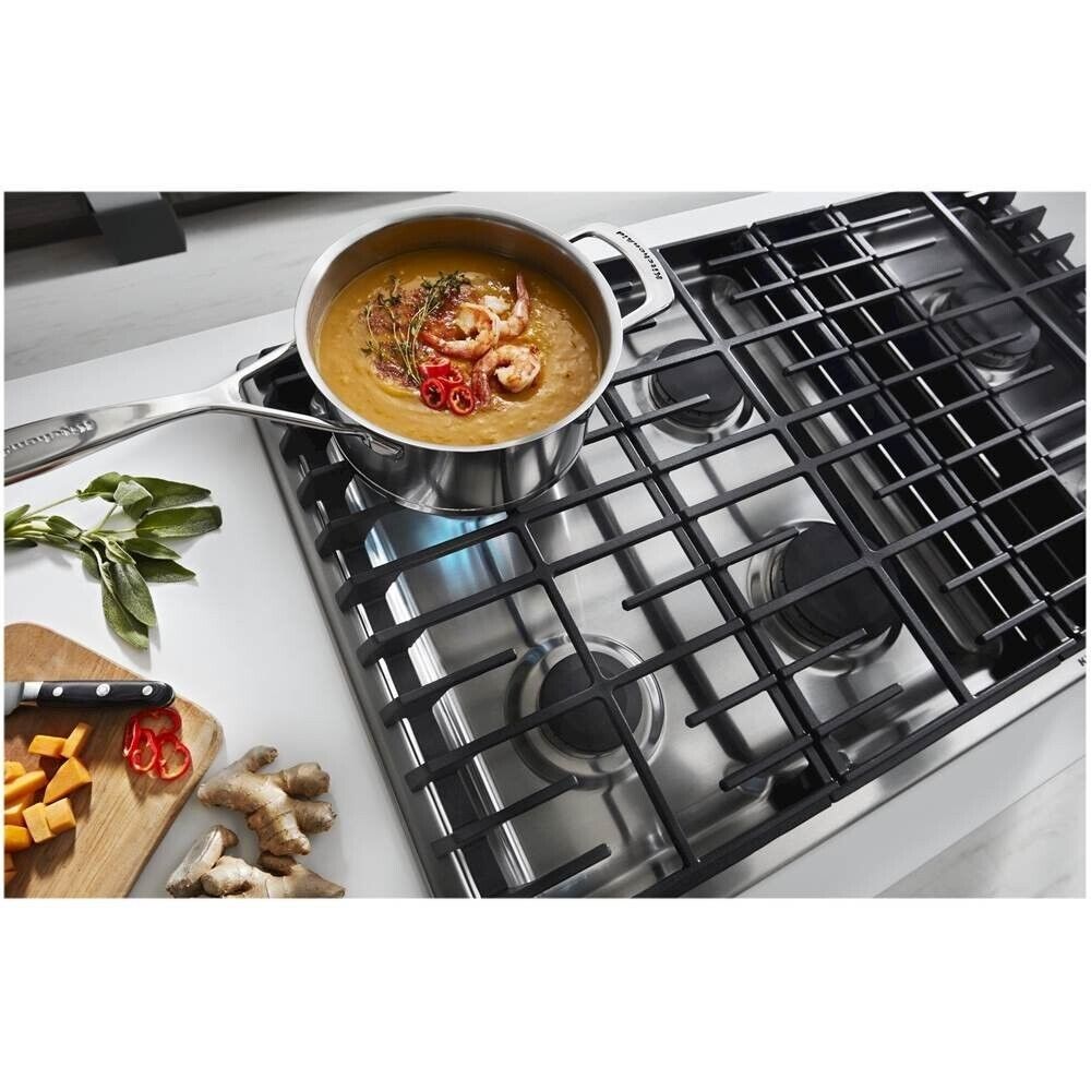 KitchenAid KCGD506GSS 36" Gas Downdraft Cooktop with 5 Burners