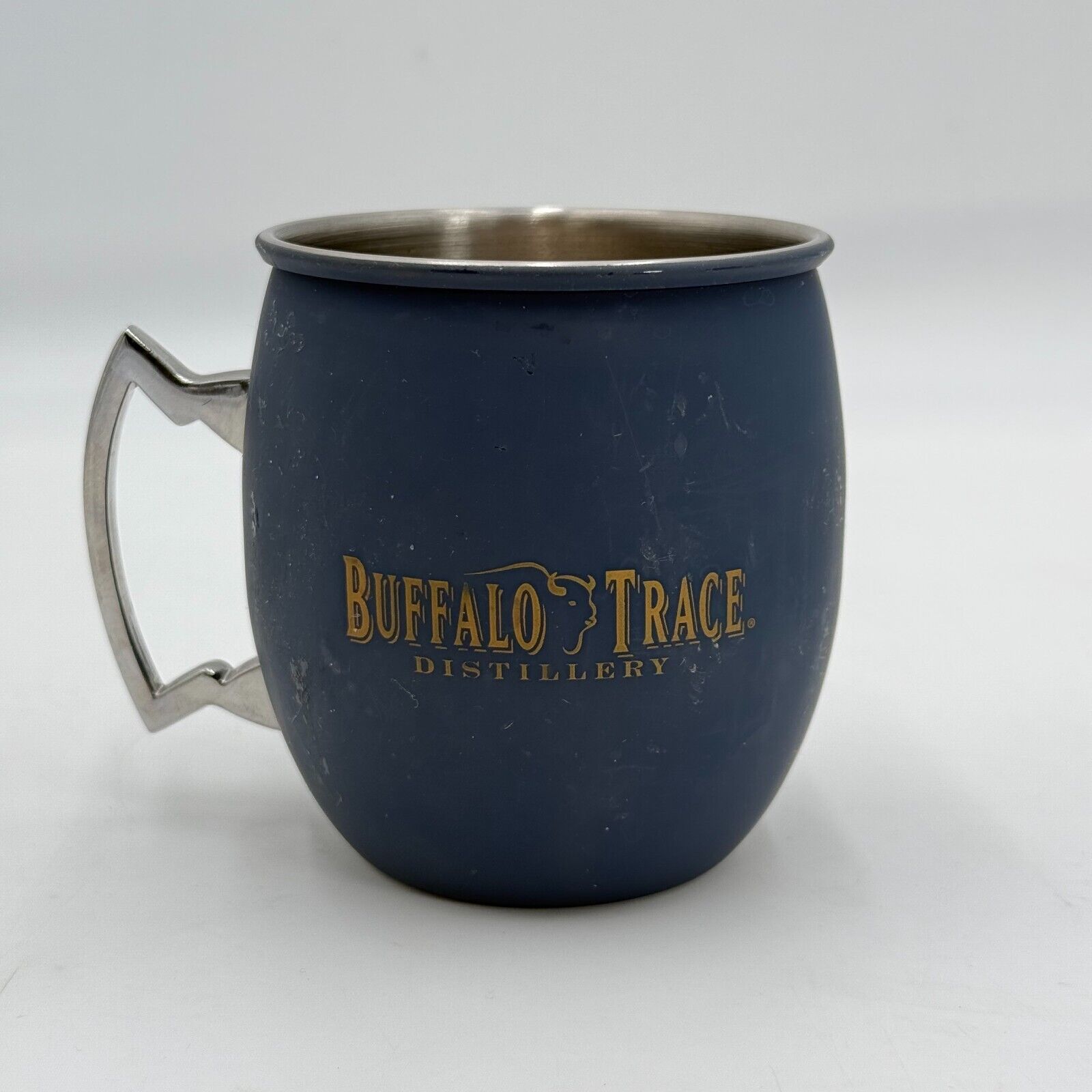 Buffalo Trace Wheatley Vodka Aluminum Navy Blue 16oz Mug With Handle Moscow Mule