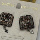 Lot of 9 Christian Metal Accessories Bible Sun Flower Butterfly Cross Keychain