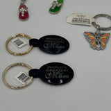 Lot of 11 Keychains Keyring Clip on Hooks Butterfly Best Mom Flip Flop NWT