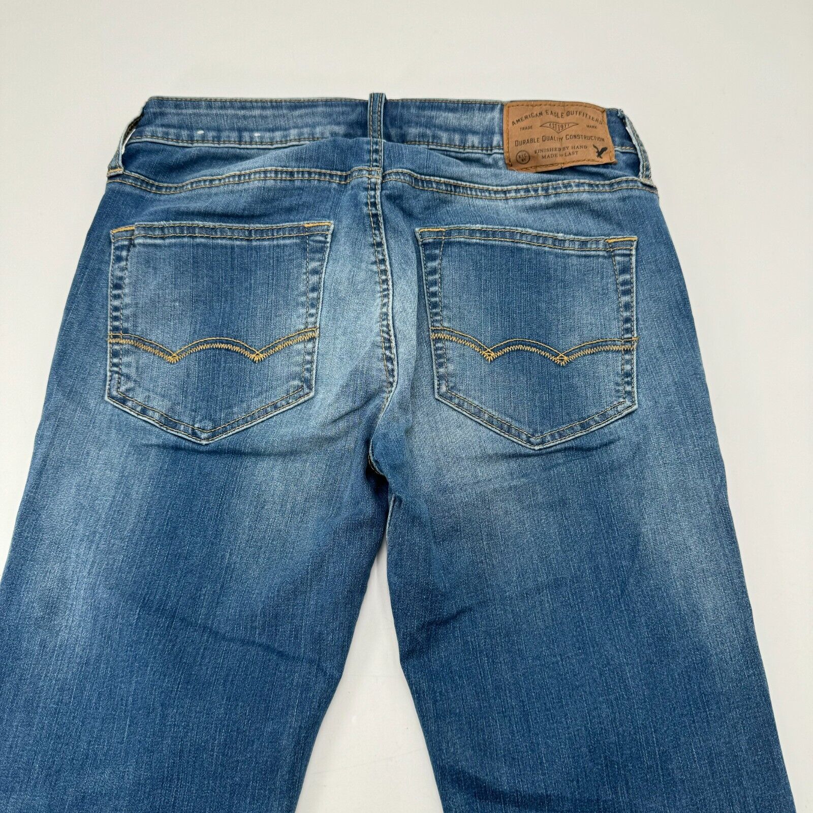 American Eagle Outfitters Extreme Flex Skinny Blue Wash Jeans Mens Size 28x28