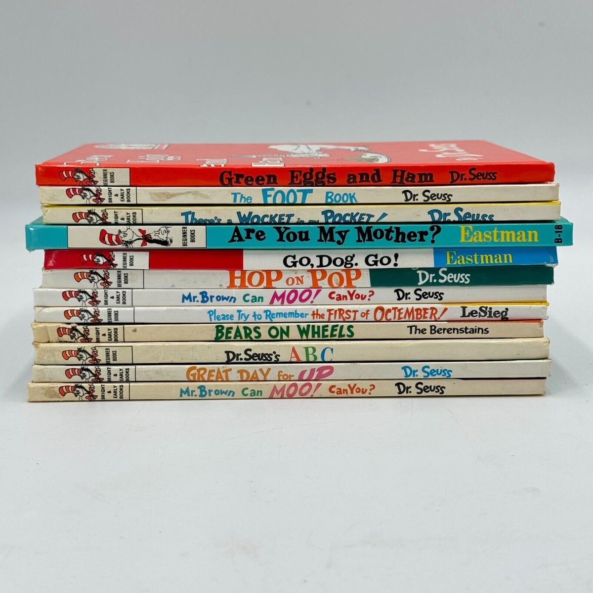 Lot of 12 Bright & Early Beginner’s Books Childrens Stories Seuss Easton LeSieg