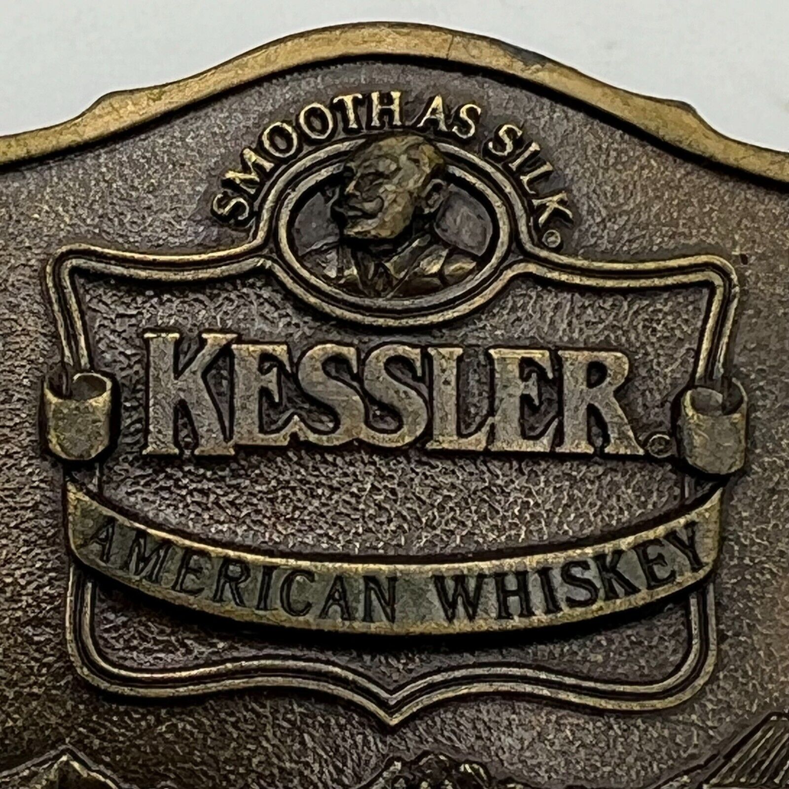 Vintage Belt Buckle Kessler American Whiskey Limited Edition 1993 Made in USA