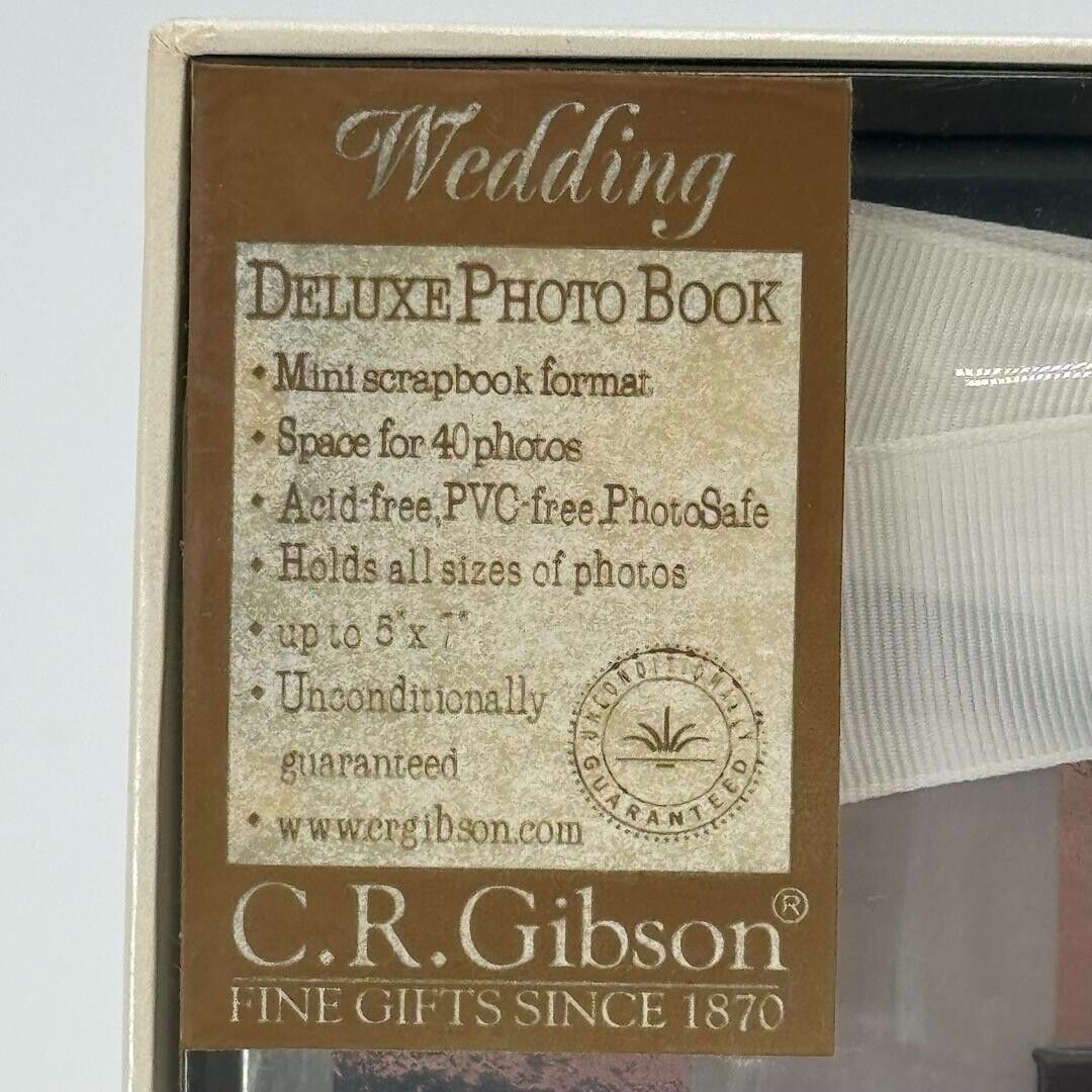 C.R. Gibson Wedding Deluxe Photo Book / Mini Scrapbook- Adds Up To 40 Photos NEW