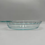 Vintage 9.5” PYREX Deep Dish Pie Plate Fluted & Scalloped Edges w/ Handles #2229