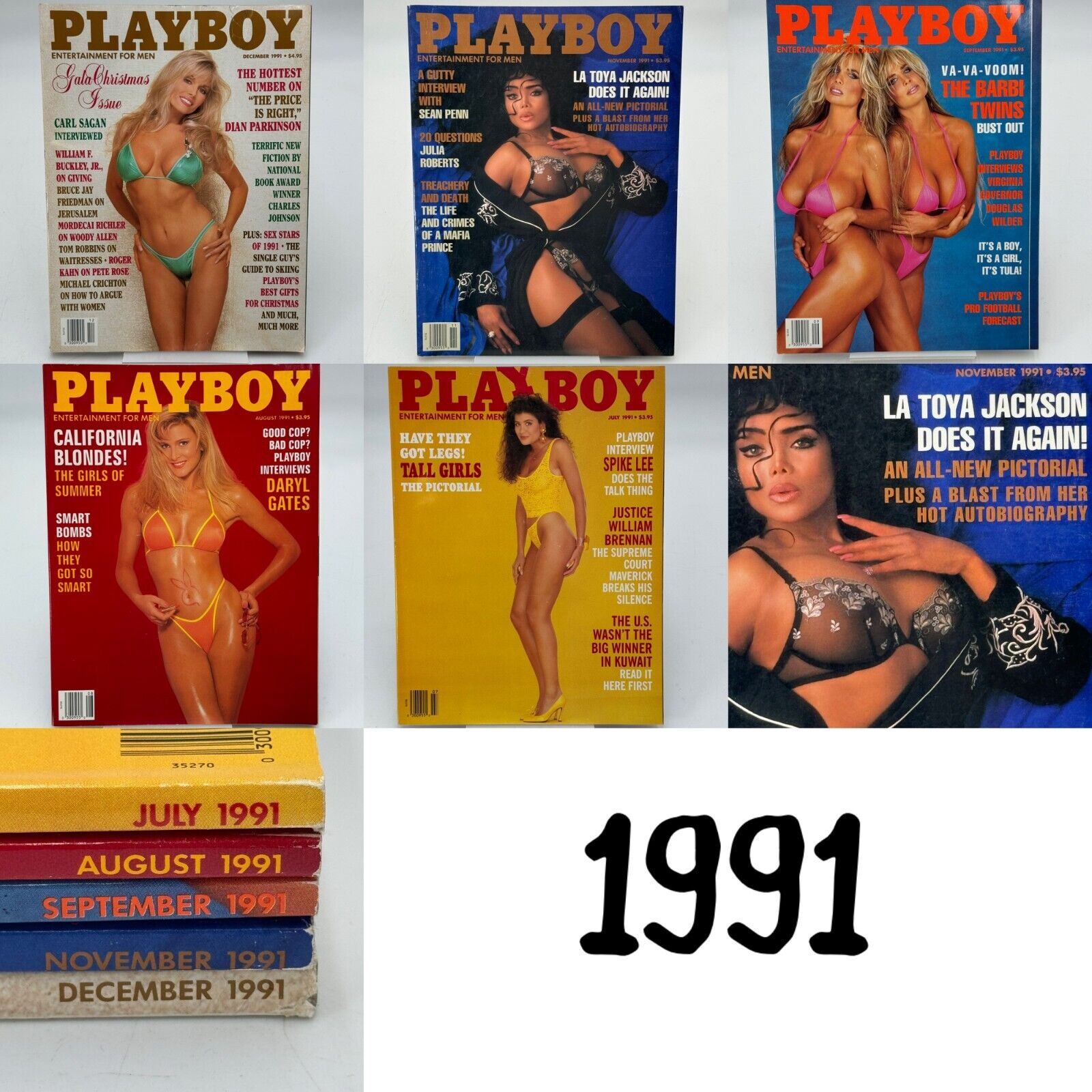 Playboy Huge Lot of 53 Vintage 1990s Iconic Anna Nicole Smith Pamela SEE DESC