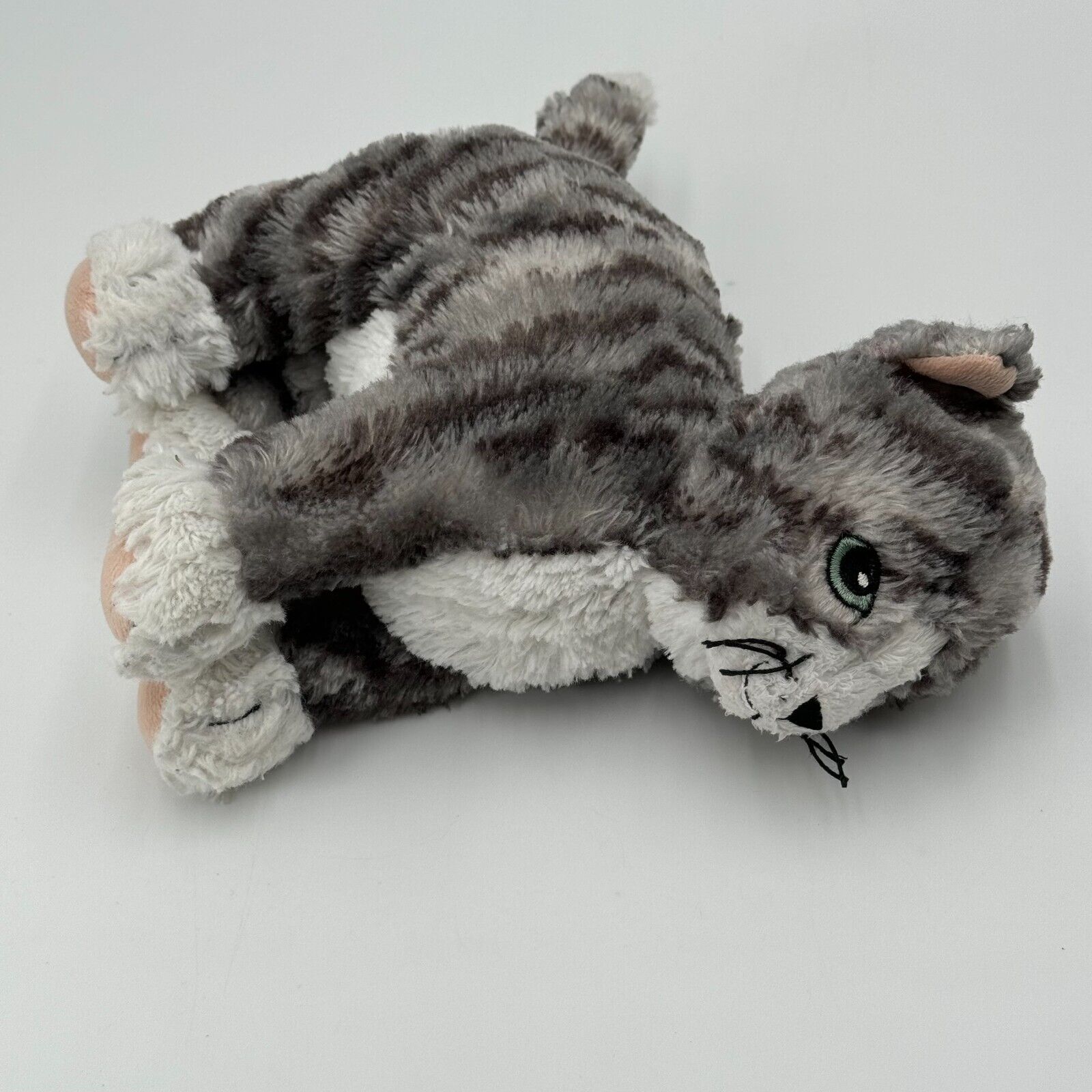 IKEA Lilleplutt Kitty Cat 8" Plush Stuffed Animal Gray Black White Tabby