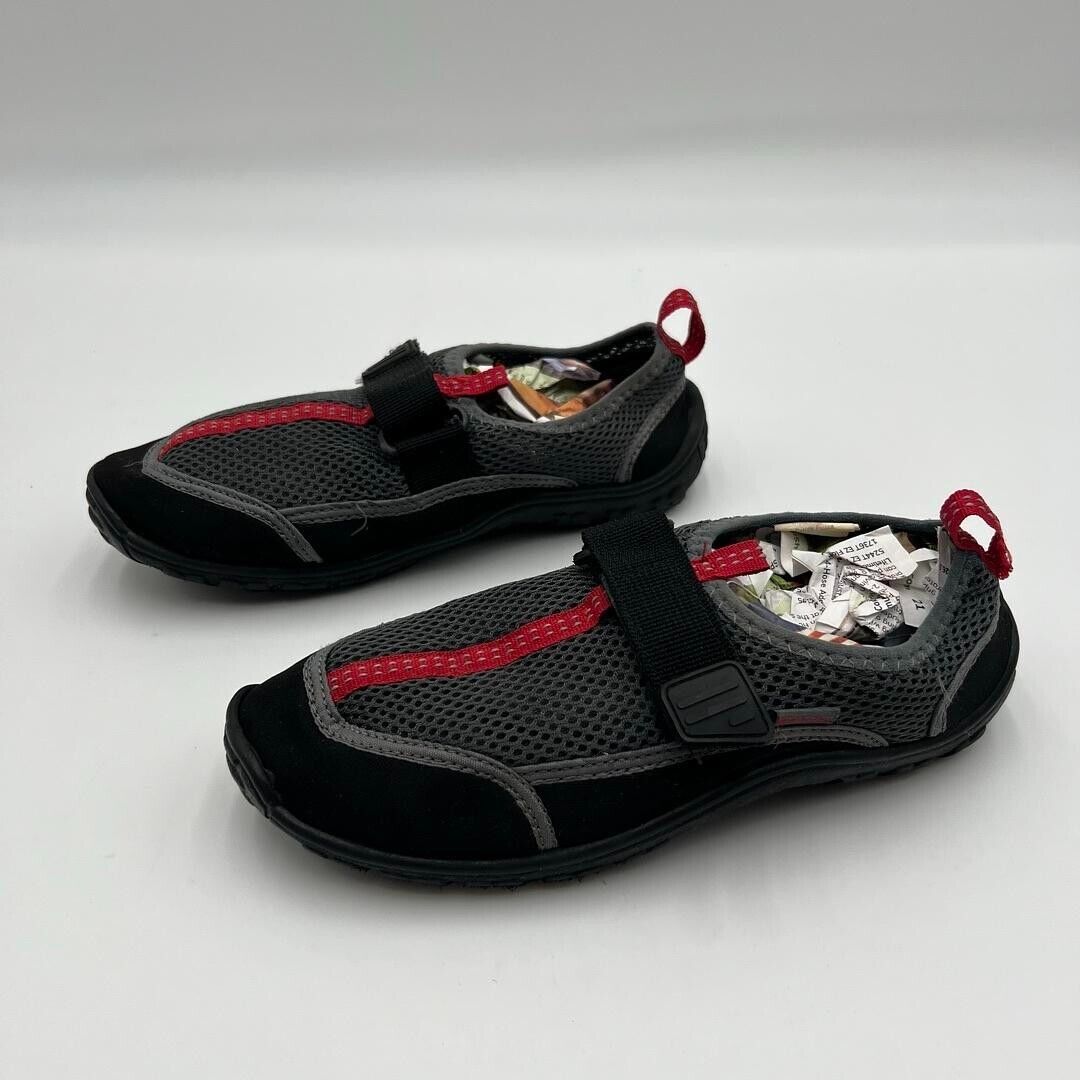 Northside Brille Kids Slip-On Strap Athletic Water Shoes With Black Red Accents