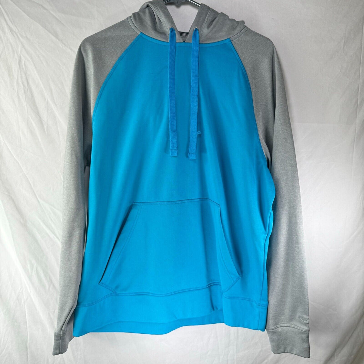 Champion Duo Dry Athletic Pullover Hoodie Jacket Blue Grey Adult Mens Size Large