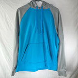 Champion Duo Dry Athletic Pullover Hoodie Jacket Blue Grey Adult Mens Size Large