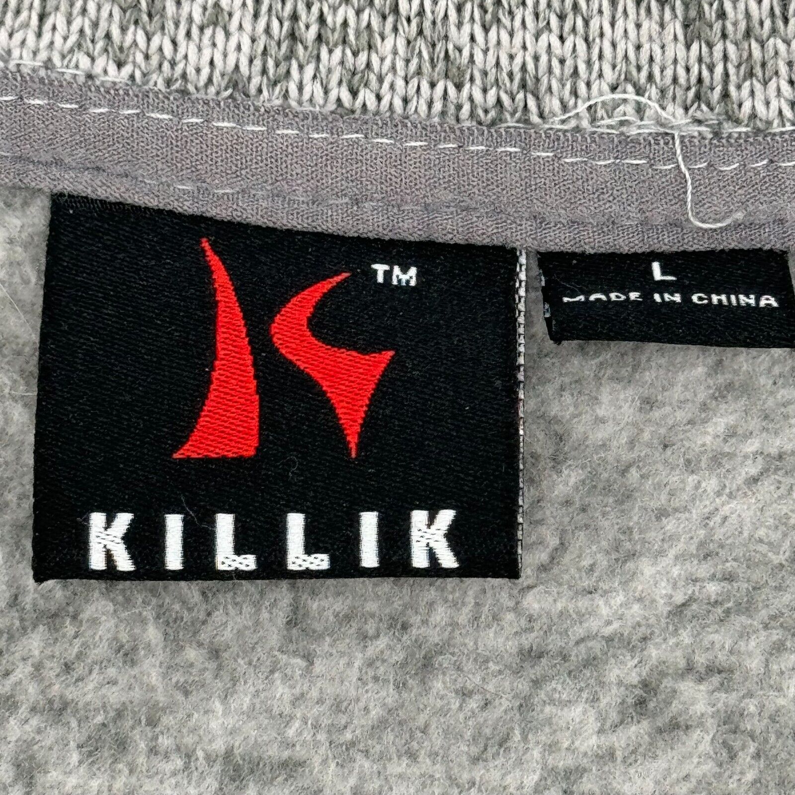 Killik Full Zip Up Fleece 6 Pockets Heater Grey Soft Jacket Mens Size L Large