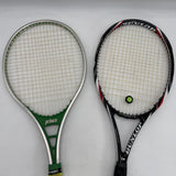 Pair Tennis Racquets Dunlop Biomimetic Black Widow HM6 Aeroskin Carbon 4.5