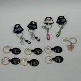 Lot of 11 Keychains Keyring Clip on Hooks Butterfly Best Mom Flip Flop NWT