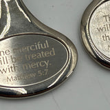 Lot of 15 Stainless Steel Keychains Engraved W/ Inspirational Bible Verse Quotes