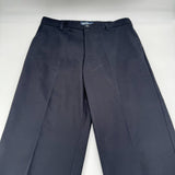 IZOD Mens Navy Blue Straight Pants Flat Front American Chino Mens 36x32