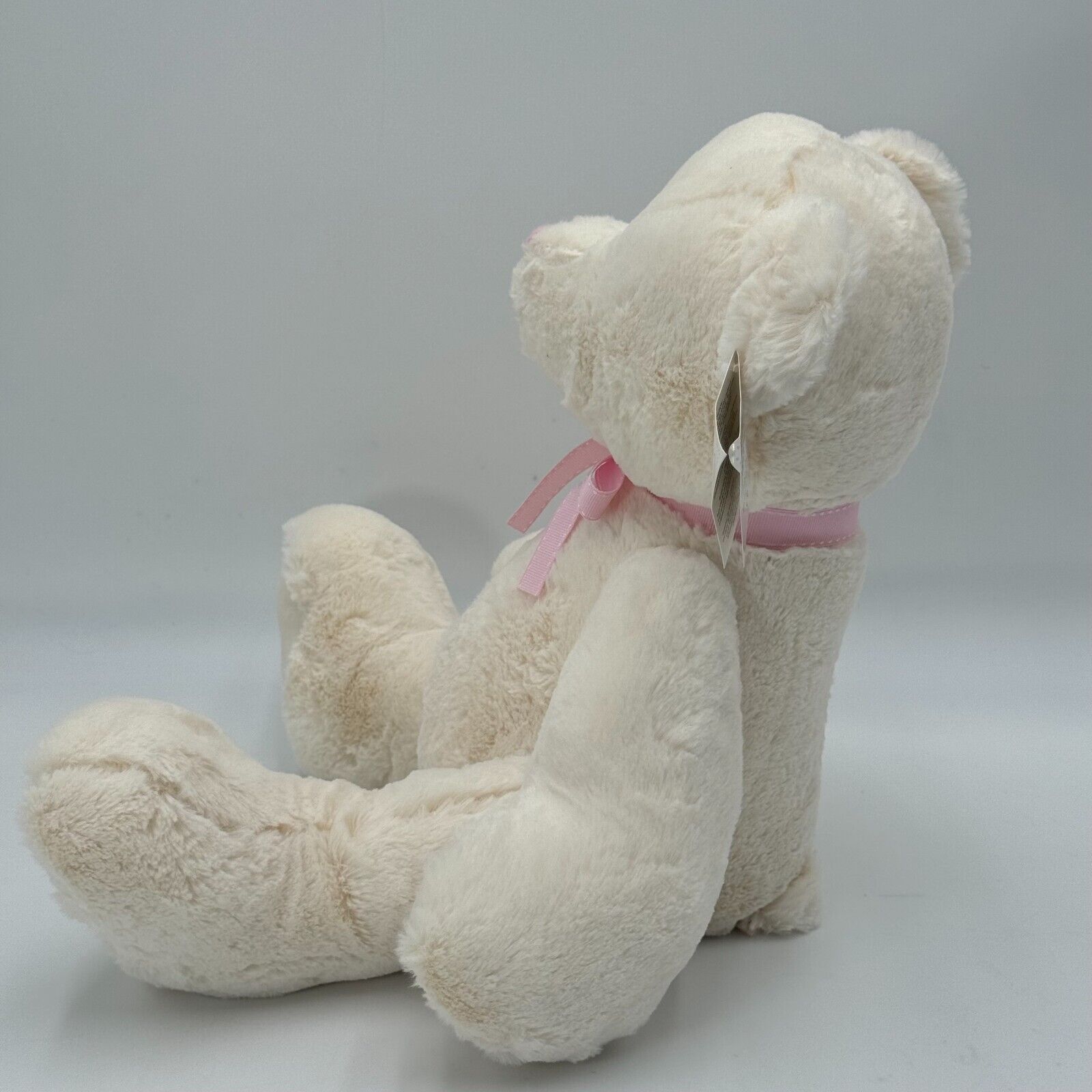 Russ Baby Lullaby Collection 11in Soft Plush Teddy Bear White With Pink Bow NWT