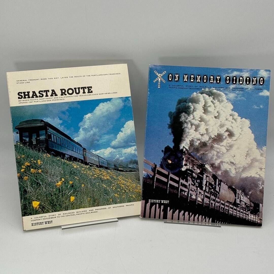 History West Set of 2 On Memory Siding Southern Pacific Railroad Shasta Route