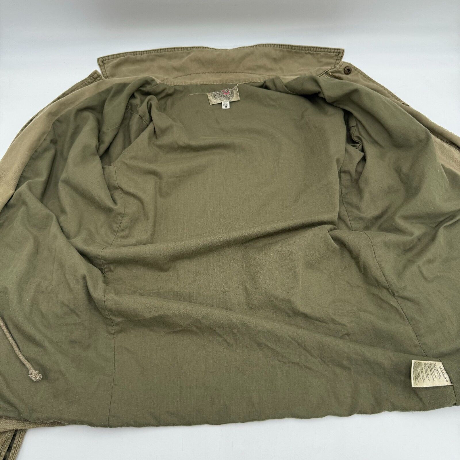 Ecote Army Green Full Zip Snaps Oversized Utility Jacket Pockets US Women Size M